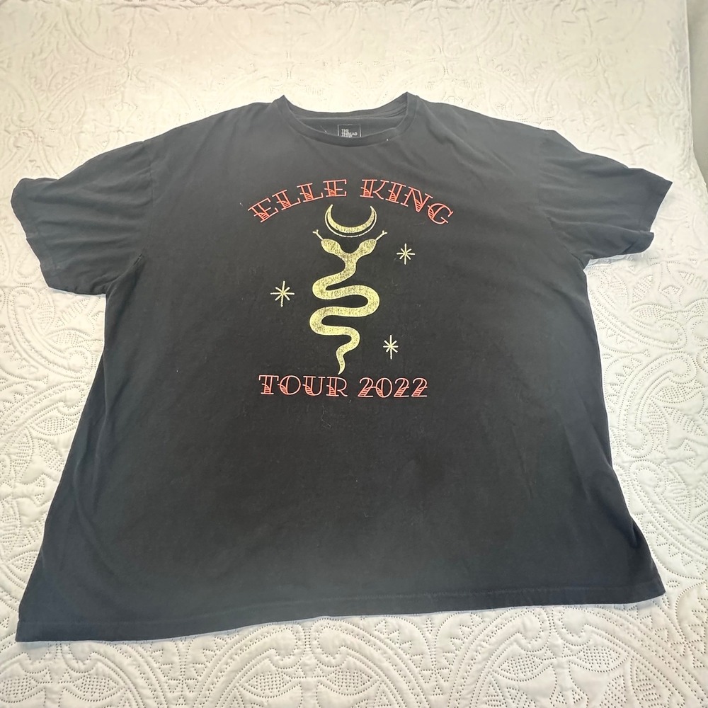 Elle King Tour 2022 Graphic T-Shirt Black Short Sleeve Cotton Concert Tee 2X